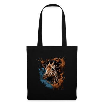 Girafe - Sac en tissu - noir - Devant