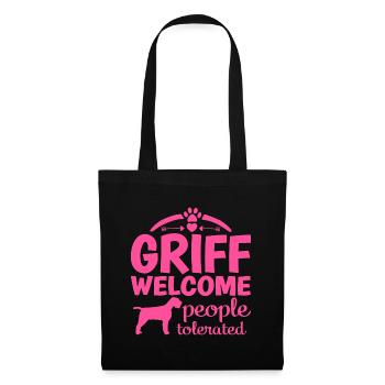 Wirehaired Pointing Griffon Mom Frauchen Sprüche - Stoffbeutel - Schwarz - Vorne