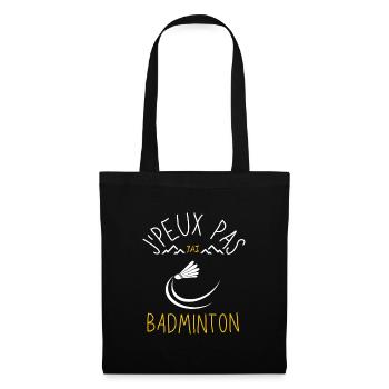 J'Peux Pas J'Ai Badminton - Sac en tissu - noir - Devant