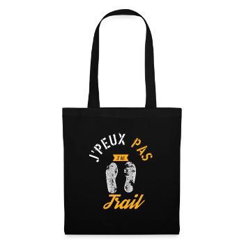 J Peux Pas J ai Trail - Sac en tissu - noir - Devant
