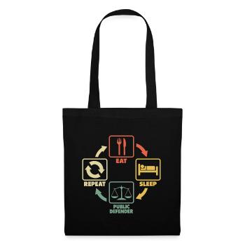 Le défenseur public dit que le défenseur public dit drôle - Sac en tissu - noir - Devant
