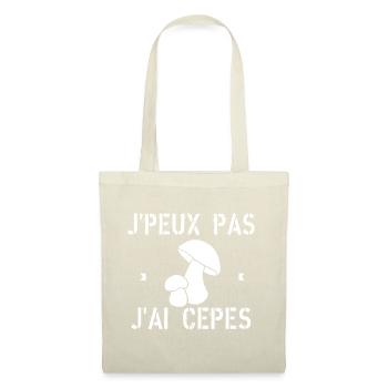 J'Peux Pas J'Ai Cèpes - Sac en tissu - nature - Devant