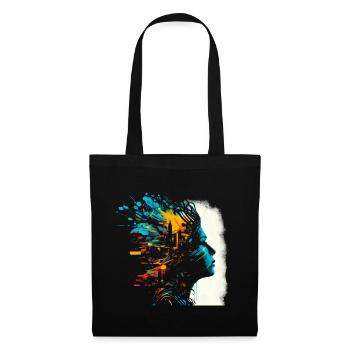 Psychedelisches Artwork - Open Mind - Stoffbeutel - Schwarz - Vorne