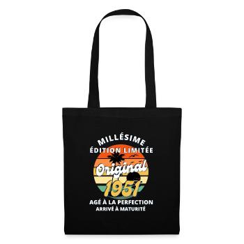 Millésime 1951 Original cadeau - Sac en tissu - noir - Devant