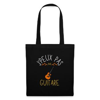 J'peux pas j'ai guitare cadeau humour - Sac en tissu - noir - Devant