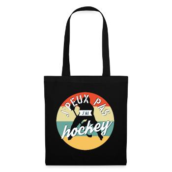 J'Peux Pas J'Ai Hockey - Vintage - Sac en tissu - noir - Devant
