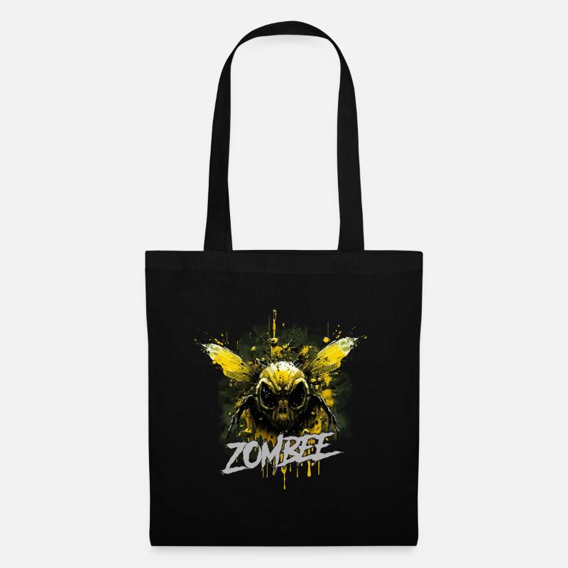 Effrayant Zombie Horror Bee - Sac en tissu - noir
