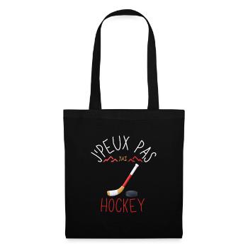 J'peux pas j'ai hockey - Sac en tissu - noir - Devant