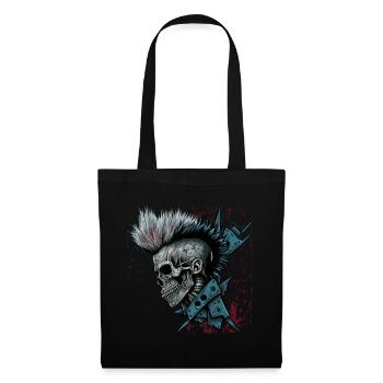 Horror Punk Zombie Skull - Stoffbeutel - Schwarz - Vorne