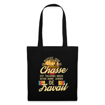 Cadeau pour Chasseur Un mauvais jour de Chasse - Sac en tissu - noir - Devant