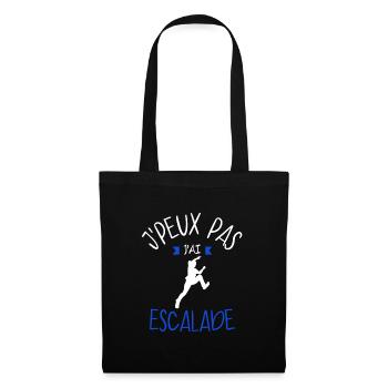 Teeshirt humour J'Peux Pas J'Ai Escalade - Sac en tissu - noir - Devant