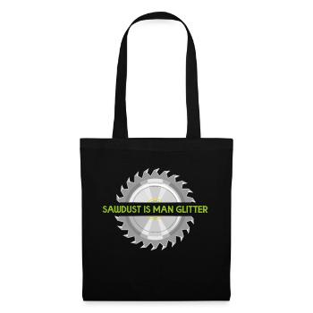 La sciure de bois est paillettes pour l’homme - Sac en tissu - noir - Devant