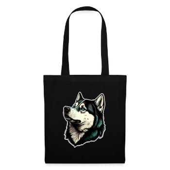 Husky Dog - Tote Bag - black - Front