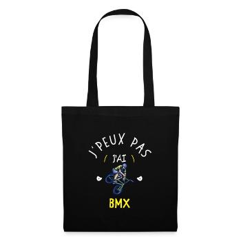 Je peux pas j'ai bmx - Sac en tissu - noir - Devant