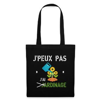 J Peux Pas J Ai Jardinage - Sac en tissu - noir - Devant