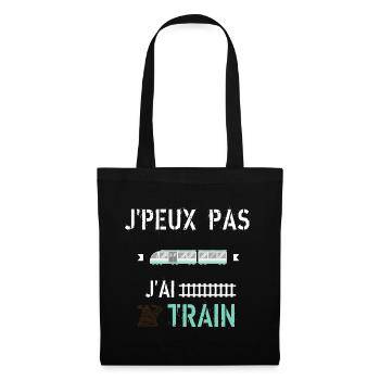 J Peux Pas J Ai Train - Sac en tissu - noir - Devant