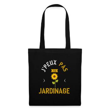 J Peux pas J ai jardinage - Sac en tissu - noir - Devant