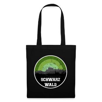 Schwarzwald Skyline - Stoffbeutel - Schwarz - Vorne