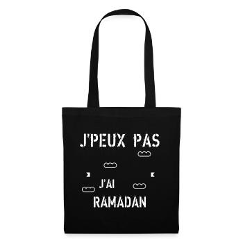 J Peux pas j ai Ramadan - Sac en tissu - noir - Devant