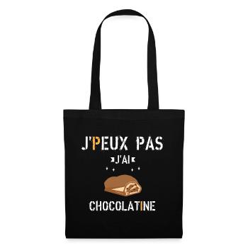 J Peux Pas J ai Chocolatine - Sac en tissu - noir - Devant
