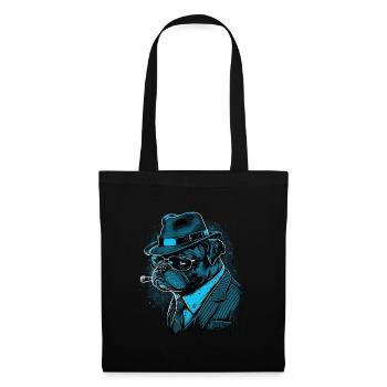 Commissaire Pug - Sac en tissu - noir - Devant