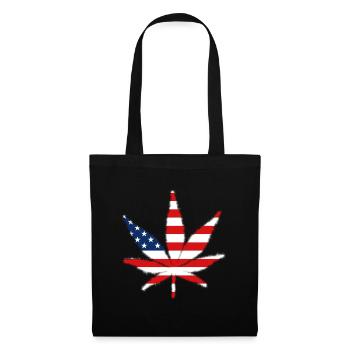 America Weed USA - Stoffbeutel - Schwarz - Vorne