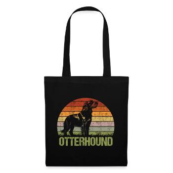 Otterhound Otter Dog Vintage Retro - Tote Bag - black - Front