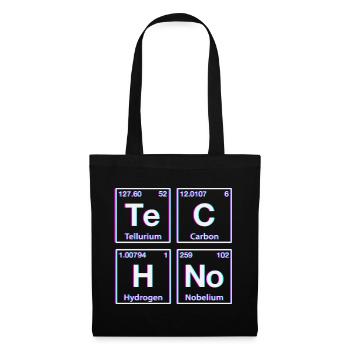 Techno Rave Electro Raver Chemie Periodensystem - Stoffbeutel - Schwarz - Vorne