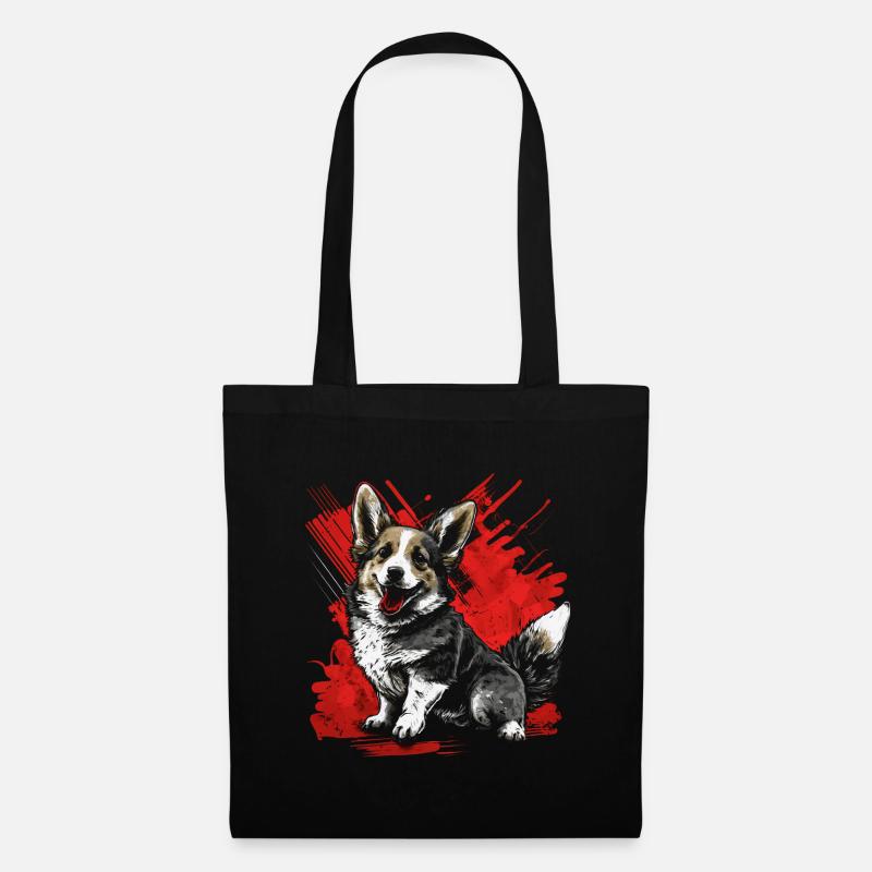Welsh Corgi - Stoffbeutel - Schwarz