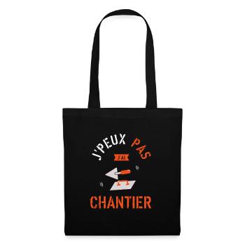 J peux pas j ai chantier - Sac en tissu - noir - Devant