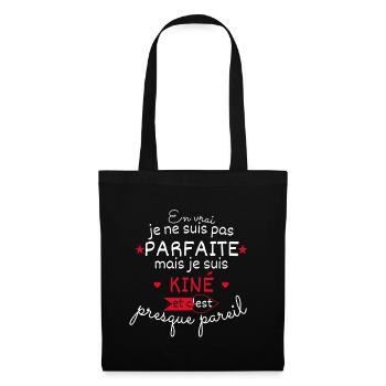 Pas parfaite mais Kiné - Sac en tissu - noir - Devant