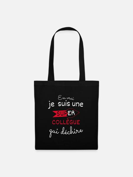 Super Collègue qui Déchire - Sac en tissu - noir