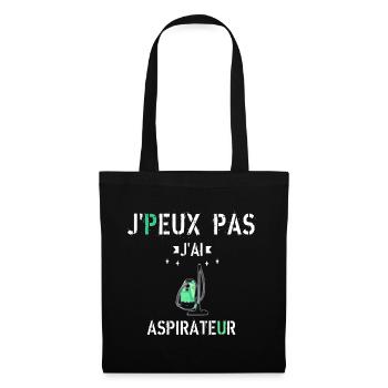 J Peux Pas J Ai Aspirateur - Sac en tissu - noir - Devant