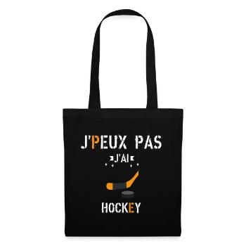 J Peux Pas J ai Hockey - Sac en tissu - noir - Devant