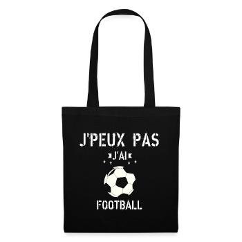 J Peux Pas J Ai Football - Sac en tissu - noir - Devant