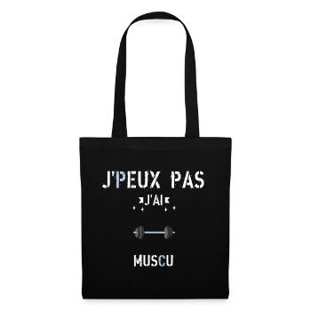 J Peux Pas J Ai Muscu - Sac en tissu - noir - Devant