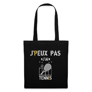 J peux pas j ai Tennis - Sac en tissu - noir - Devant