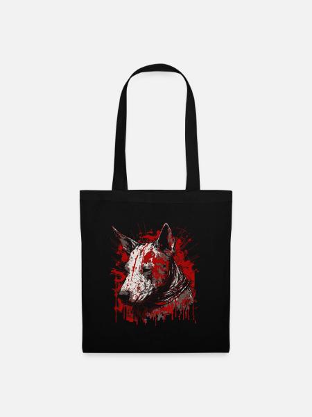 Bullterrier - Stoffbeutel - Schwarz