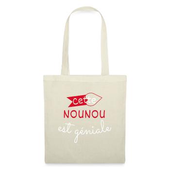 Nounou Géniale cadeau - Sac en tissu - nature - Devant