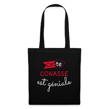 Conasse Géniale cadeau - Sac en tissu - noir - Devant