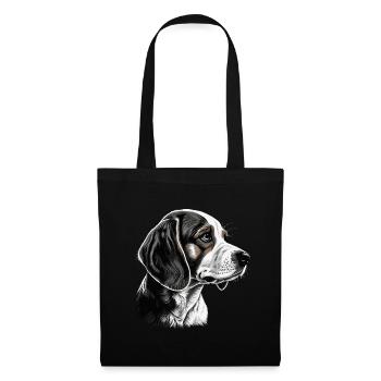 Beagle - Stoffbeutel - Schwarz - Vorne