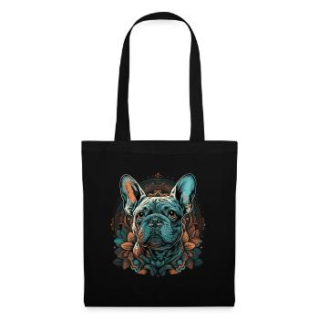 Bouledogue français - Sac en tissu - noir - Devant