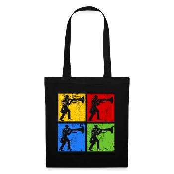 Euphonium Player Euphonist Dad Vintage Pop Art - Tote Bag - black - Front