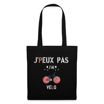 J Peux Pas J Ai Vélo - Sac en tissu - noir - Devant