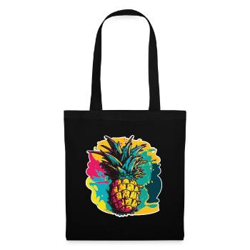 Fruit de l’ananas - Sac en tissu - noir - Devant