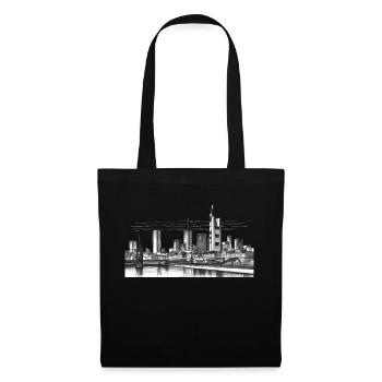 frankfurt Skyline - Stoffbeutel - Schwarz - Vorne