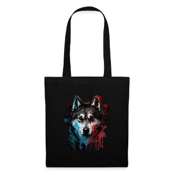 Husky Dog - Stoffbeutel - Schwarz - Vorne