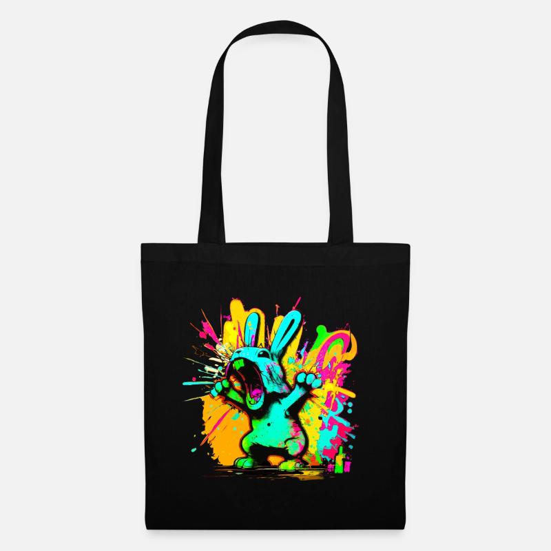 Cool Rabbit - Tote Bag - black