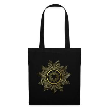 Rayons - Graphisme - Design graphique - Géométrie - Sac en tissu - noir - Devant