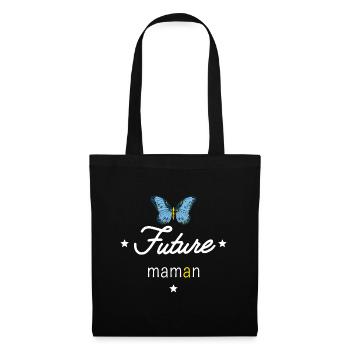 Future maman - Sac en tissu - noir - Devant